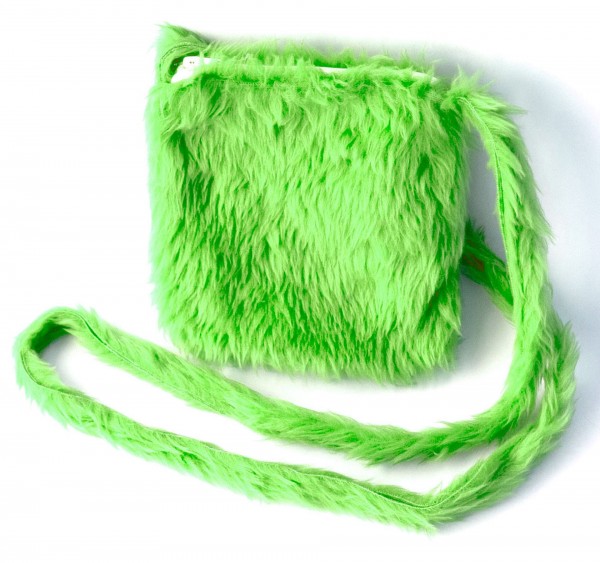 Neongrüne Plüschttasche