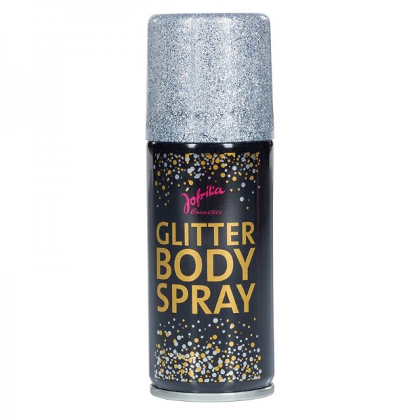 Glitter Bodyspray Silber