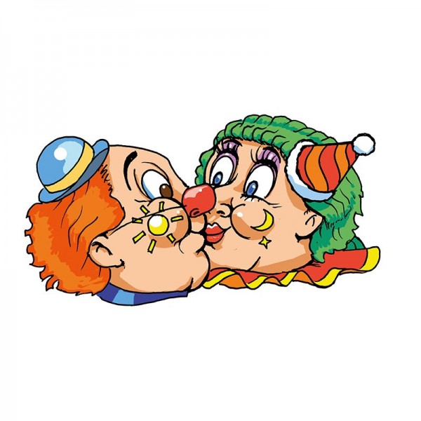 Wanddeko Küssende Clowns
