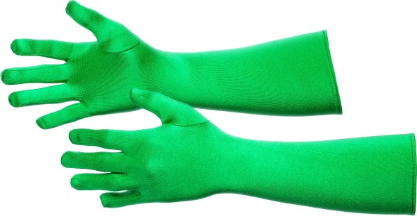 Satin Handschuh grün